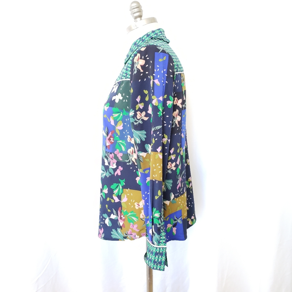 Cabi Button Up Top Multi Print Button Up Blouse - image 2